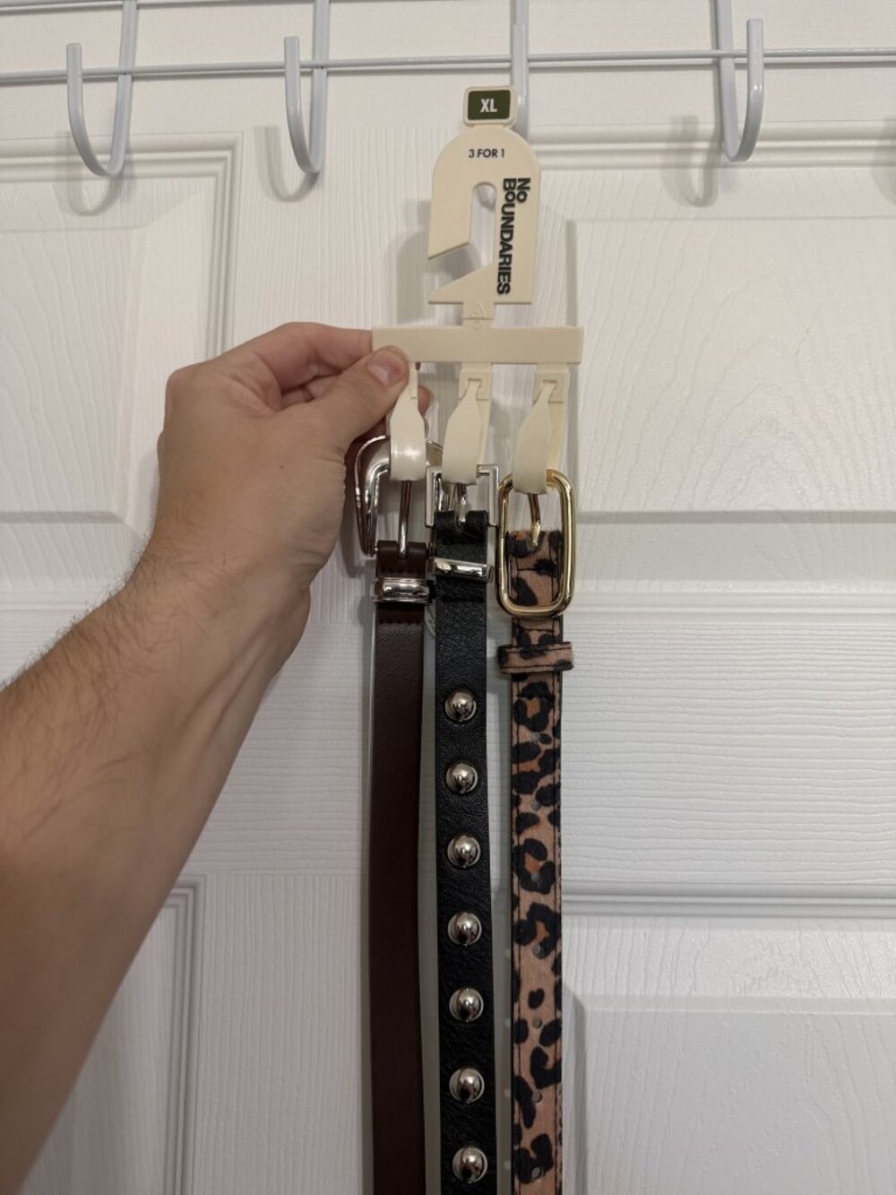 No Boundaries 3 Belt Set XL NWT - Brown, Black Studded and Leopard